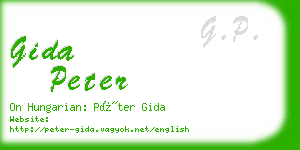 gida peter business card